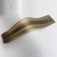 Stock de balayage d'extensions de cheveux vierges remy faisceaux de trame de cheveux humains blonds couleur de surbrillance extensiones de cabello balayage