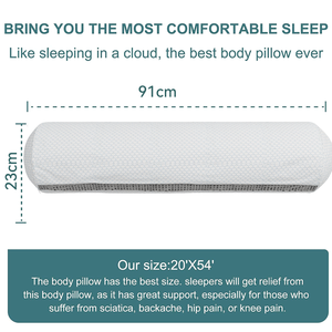 Sıcak Fırsat Tam Vücut Hafızalı Köpük Hamile Yastığı, Bambu Elyaf Kılıflı, Yıkanabilir, Silindir Şeklinde Destek, Yatak Odası Kullanımı İçin - Product Image 2