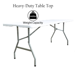 Chất lượng ngoài trời 6ft/8ft nhựa gấp bàn ghế tiệc cưới Vườn sự kiện có thể gập lại HDPE nhựa ngoài trời bảng - Product Image 3
