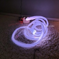 Kit de 1100 fibres optiques LED RGbw à changement de couleur, 0,75 mm, pour éclairage d'intérieur de voiture et maison