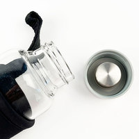 Bouteille d'eau en verre avec couvercle à vis et paille, 550 ml, 420 ml, 360 ml, 280 ml, bouteilles de sport anti-fuite, école pour enfants avec couvercle
