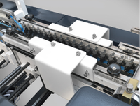 Máquina Automática China Plegadora y Encoladora de Cajas de 6 Esquinas con Piezas de Fondo Bloqueable y Tratamiento de Plasma