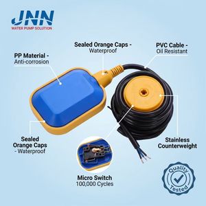 플로트 스위치 물탱크 제어 펌프 레벨 센서 PVC 재질, 공장가, 맞춤 제작 가능 - Product Image 4
