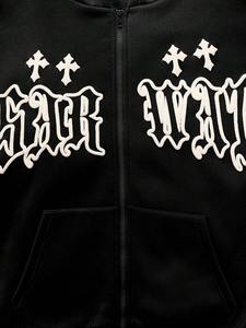 OEM سترات بغطاء رأس للرجال بالجملة كنزة قطنية فارغة ، سحب نفخة ثلاثية الأبعاد للرجال ، الشركة المصنعة OEM - Product Image 2