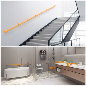 Barra de Seguridad Antideslizante Personalizada de 1 Metro, Blanca, de Plástico y Acero Inoxidable, para Ancianos, para Pasillos y Escaleras - Product Image 5