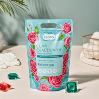 Sachets en plastique personnalisés de qualité supérieure pour lessive, avec poignée, résistants à l'humidité, 500 ou 1000 pièces