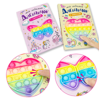 Individuelles Notizbuch mit Silikon-Push-Pop-it-Bubble-Einband, farbenfroher Hardcover-Umschlag für Kinder