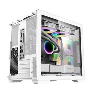 Boîtier d'ordinateur de jeu grand espace en verre, ventilateur led, <span class=keywords><strong>tour</strong></span> moyenne <span class=keywords><strong>ATX</strong></span>, <span class=keywords><strong>pc</strong></span> de jeu, boîtier rvb - Product Image 1