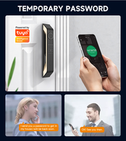Serrure de porte avec caméra de reconnaissance faciale 3D Q62, reconnaissance de la veine palmaire, empreinte digitale, application Tuya WiFi, contrôle à distance, écran 4,5 pouces, interphone vidéo, cloud