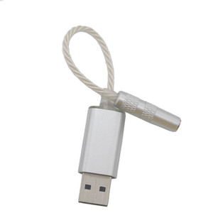 Usb Sound Card To 3.5mm Audio Cable Aluminum Alloy For Headphone <b>Microphone</b> Combo Music <b>Gaming</b> Voice Chat - Product Image 4