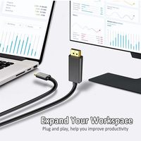 Câble USB C vers HDMI SYONG 4K30Hz HDR compatible, pour MacBook, iPad, iPhone, téléviseur HD et plus (noir)