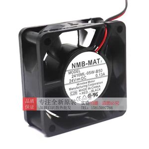NMB 2410ML-05W-B50 24V 0.13A 6CM พัดลมแกนหมุนแบบลูกปืนคู่ พัดลมระบายความร้อนอุตสาหกรรม - Product Image 2