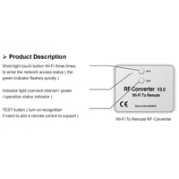 Convertidor WiFi a RF Multifrecuencia 240-930mhz, Reemplaza tu Control Remoto por un Teléfono Celular, Funciona con el Abrepuertas de Garaje