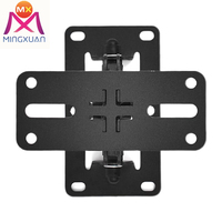 Support de montage mural en métal Support de haut-parleur noir Angle réglable Accessoires