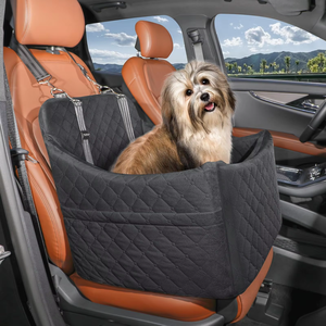 Asiento Elevado Acolchado para Perros Pequeños, con Funda Lavable y Correas de Seguridad - Product Image 6