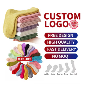 Màu Tím-Hồng Fluffy dày mùa đông ngủ ống Terry vớ cho phụ nữ cô gái ấm cúng nhiệt dày vớ một Spandex ánh sáng giá rẻ - Product Image 3