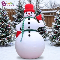 Décoration gonflable de Noël pour l'extérieur, Père Noël géant gonflable avec lumière LED, bonhomme de neige gonflable avec lumière LED pour la cour, le jardin, la décoration de fête