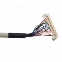 Kabel LVDS JAE FI-X30HL Tipe Terkunci 30PIN ke HRS Hirose DF13 40PIN, Male ke Female, Male ke Male Elektronik 8544421100 2-60pin, Kustomisasi Pabrik