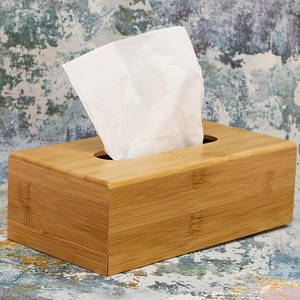 Caja de pañuelos de bambú 256x141x85mm, diseño rectangular extraíble para uso en el hogar, hotel o restaurante - Product Image 4