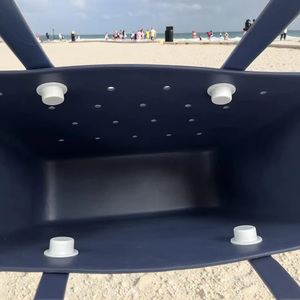 Bolsas de Compras de Eva Personalizadas con Logotipo, Bolsas de Mano de Silicona Impermeables para Bebés, Bolsas de Playa de Moda para Exteriores - Product Image 3