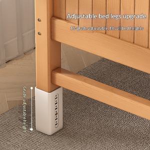 سرير أطفال قابل للتوسيع، سرير جانبي عريض، سرير أطفال من خشب الزان، تصميم عصري بسيط، 15 مستوى للتعديل، مصنوع بالكامل من خشب الزان - Product Image 3