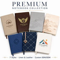 Carnet de planification sur mesure à couverture rigide en lin, logo estampé à chaud, surpiqûres en toile, 7 designs, cadeau d'entreprise, impression OEM ODM