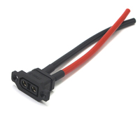 Kabel Konektor XT90E-Female Plug, Konektor Baterai XT90 Panel Mount Female, Kabel Silikon Pigtail untuk Catu Daya RC FPV