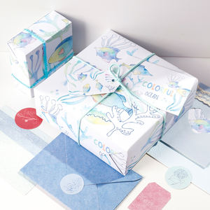 Ocean Series High Quality Birthday <b>Tissue</b> Rolls Packaging <b>Wrapping</b> <b>Paper</b> Roll Uperior Craftsmanship - Product Image 6