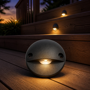 Crescent LED Step Light IP67 Waterproof Anti-Glare Surface Mount Stainless Steel Marine Deck Light 12V for Boat Yacht Outdoor - Product Image 1