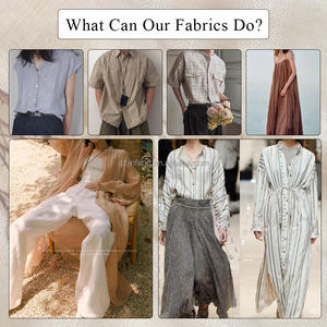 Tissu en lin coloré français, teint en fil, doux et respirant, 100 % lin à carreaux gingham pour vêtements, robes et pantalons - Product Image 4