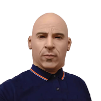 Vin Diesel Masque réaliste de Jason Statham Célébrité Tête complète Costume d'Halloween Cosplay Party M. Bean Masque de personnage en latex