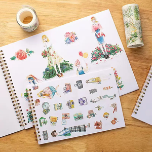 <span class=keywords><strong>Album</strong></span> de collection d'autocollants vintage Wenshun personnalisé, reliure spirale A5, imprimé, PP réutilisable, livre de coloriage, 50 à 60 pages recto-verso - Product Image 5