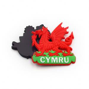 Die Cut Logo Rubber Magnets Sticker Custom Welsh Dragon Souvenir Fridge Wales Magnets - Product Image 6