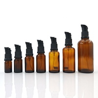 Flacon pompe en verre mat de 10 ml pour lotion, huile essentielle, sérum, petits flacons en verre ambré à vis pour huiles essentielles et collyres