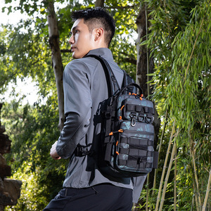 Masawei Sports <b>Backpack</b> Orange <b>Waterproof</b> Outdoor Casual Unisex <b>Backpack</b> With Detachable Strap And Zipper Pocket - Product Image 4