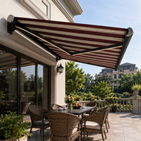 Auvent rétractable à bras articulé, cassette intégrale, robuste, électrique, pour fenêtre extérieure de restaurant, protection solaire, vente en gros