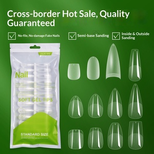Uñas Postizas Transparentes con Forma de <span class=keywords><strong>Ballet</strong></span> al por Mayor, Estilo Europeo e Instagram, Uñas Postizas con Pegamento de Cobertura Total, Suministro de Fábrica, Stock Disponible - Product Image 3