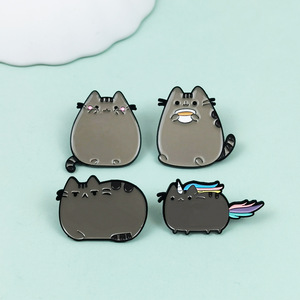 귀여운 고양이 에나멜 핀, 카와이 뚱뚱한 고양이 라펠 브로치, 만화 새끼 고양이 배지 (웨딩 백팩, 모자용) - Product Image 4