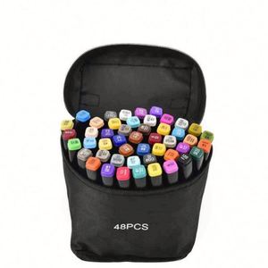 Alcohol 80 colores marcadores de Arte de doble punta para niños y adultos colorear bocetos dibujo artistas marcadores de pintura pluma - Product Image 1