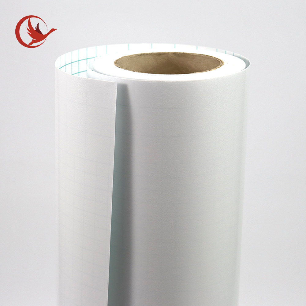 PVC Transparent Self-adhesive Cold Laminating Film Roll, Soft and Smooth Leather Pattern, Suitable for Photo Advertising Posters