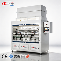 Machine de remplissage de liquides entièrement automatique à 16 têtes à alimentation par gravité, anti-corrosion, pour liquides visqueux et produits chimiques quotidiens