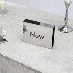 Marqueur d'affichage au détail de finition de miroir de signe de nouveauté d'acier inoxydable pour le merchandising de vêtements et de boutique - Product Image 4
