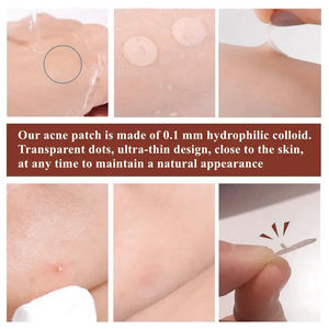 Patch anti-acné transparent à l'huile d'arbre à thé personnalisé, patch anti-acné hydrocolloïde imperméable pour couvrir l'acné - Product Image 3