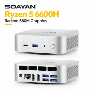 Mini PC AMD Ryzen 5 6600H para Diseño y Edición de Video, Gráficos Radeon 660M, 24GB RAM, 512GB SSD, Computadora de Escritorio para Creadores, Win 11Pro - Product Image 1