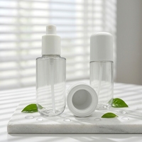 En stock, flacon pulvérisateur à fine brume de 100 ml, flacon en plastique à paroi épaisse portable pour emballage cosmétique