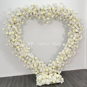 Arche de fond en corne élégante faite à la main, arche de mariage à fleurs en soie artificielle personnalisable pour Thanksgiving Pâques Graduation - Product Image 3