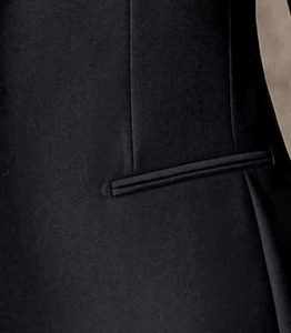 Costume de mariage sur mesure en laine noire haut de gamme pour <span class=keywords><strong>homme</strong></span>, coupe ajustée, costume d'affaires à un bouton, <span class=keywords><strong>ensemble</strong></span> <span class=keywords><strong>trois</strong></span> pièces - Product Image 6