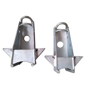 Hot Dipped Galvanized Overhead Fitting Tower Cable Metal Bracket For Power Tower Pole Line