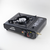 Réchaud à gaz portable GEMTREK double combustible avec connecteur de tuyau et certification CE pour bouteilles GPL et butane, cuisinière à gaz pour le camping en plein air