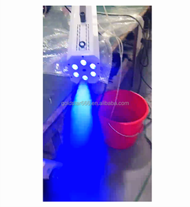 Main tenir Portable boîte de nuit Dmx <span class=keywords><strong>Disco</strong></span> Dj fête pistolet à fumée tireur Led Laser antibrouillard brumisateur RGB fumée Co2 Jet <span class=keywords><strong>Machine</strong></span> - Product Image 3